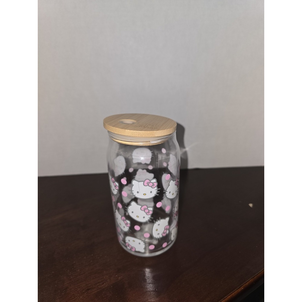 hello kitty cafe glass tumbler